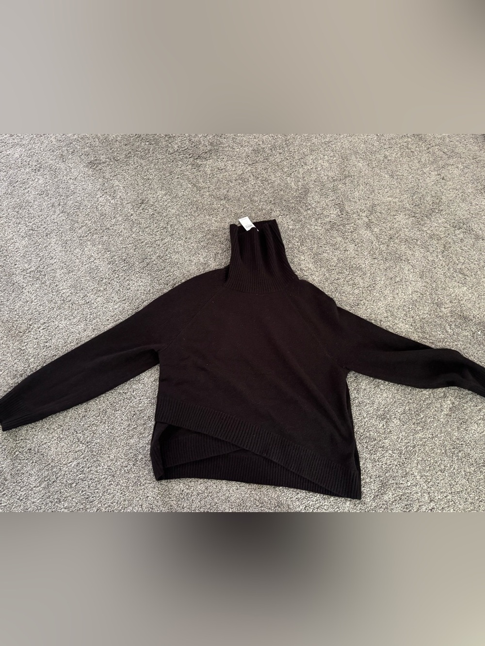 Ann Taylor Black Ribbed Turtleneck Sweater